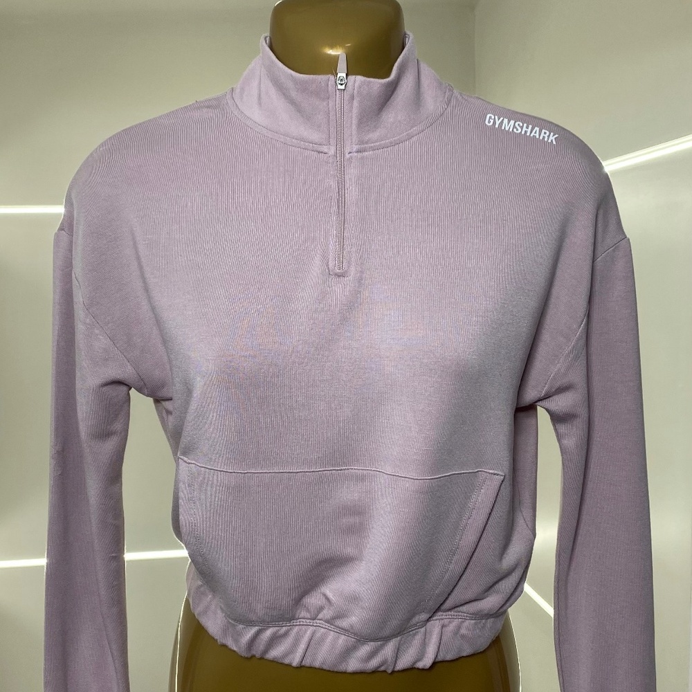 Gymshark Solo Cropped Slate Lavender Athleisure Sweatshirt Sz XS